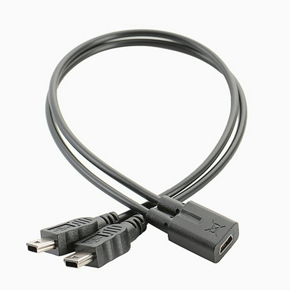 UNTERING 1Pack USB 2.0 5-Pin Y Splitter Cable, Molding USB 2.0 5-Pin Female to 2 Male Converter