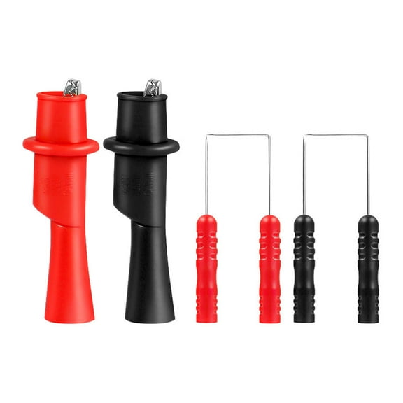 UNTERING 2Pcs Back Probes Multimeter Test Pin 0.7mm Wire Piercing Needle for Banana Socket Plug Destructive Piercing Probe