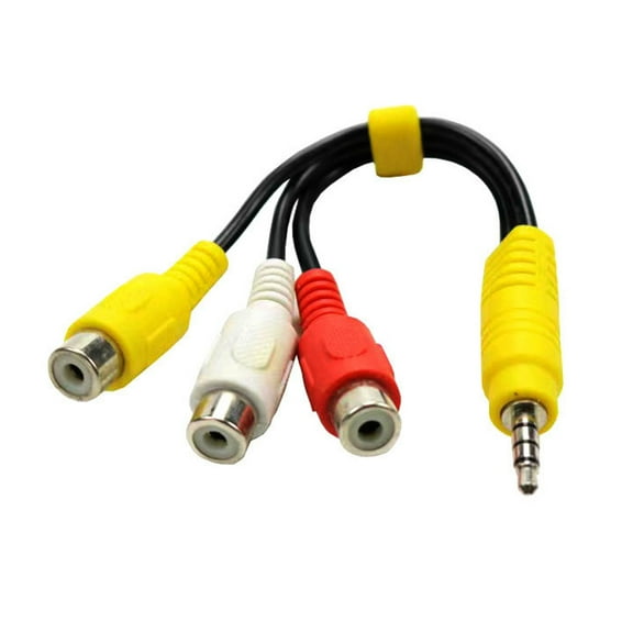 UNTERING 3.5mm Male to 3RCA Female Stereo Splitter Cable 3.5mm Male to 3RCA Female Sound Composite Adapter for Laptop Phone