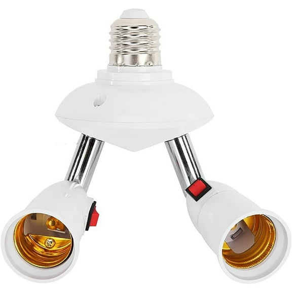UNTERING 360 Degrees Adjustable 2/3/4/5 in 1 E27 Splitter Socket Adapter E27 Standard LED Bulbs Adjustable For Office Hallway