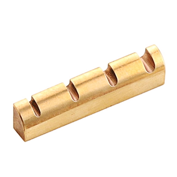 UNTERING 4-String Slotted Electric Bass Brass Nut Bass Guitar Brass Saddle Electric Bass Pre-Slotted Nut Replacement Parts