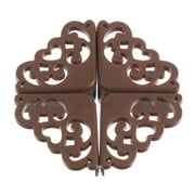 UNTERING 4Pcs Hollow Out Flower Pattern Soft Baby Safe Corner Protector Baby Table Desk Corner Guard Children Guards