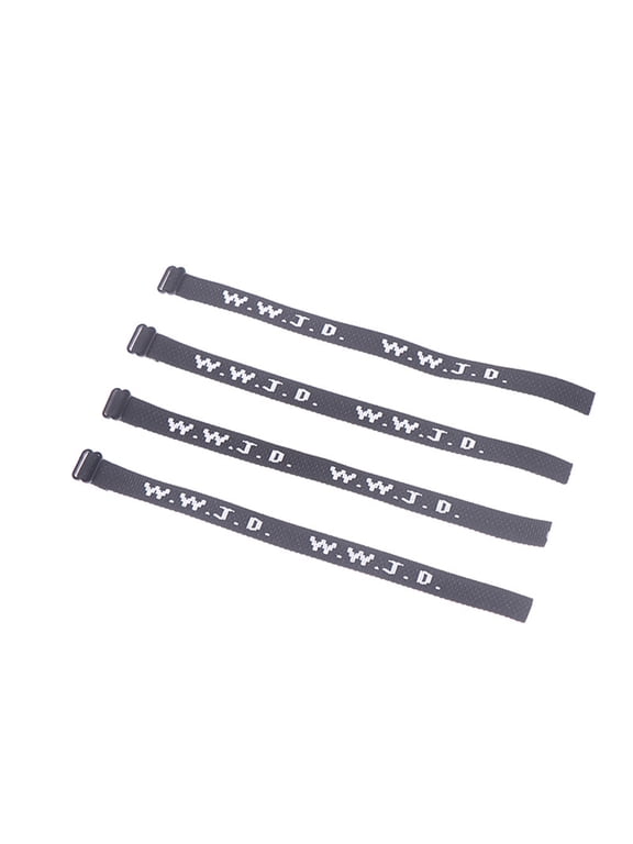 4Pieces WWJD Webbing Bracelets What Would Do Woven Wristbands Religious Christian WWJD Bracelet for Fundraisers
