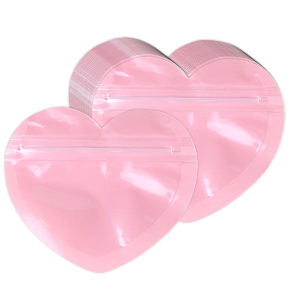 UNTERING Ziplock Bags 50Pcs Elegant Heart Shaped Sealing Bags for Jewelry Sealing Jewelry Pouches Convenient Lock