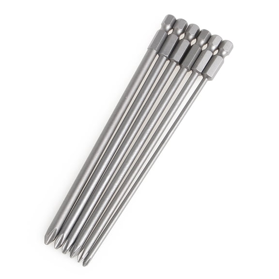 UNTERING 6Pcs/Set 1/4'' Shank 150mm Long Steel Magnetic Hex for Cross for Head Screwdr