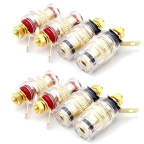 UNTERING Binding Posts 8pcs/set Binding Post 4mm Banana Plug Socket for Loudspeakers