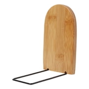 UNTERING Bookend Nature Bamboo Desktop Organizer Office Home Bookends Book Ends Stand Holder Shel