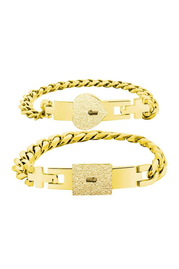 Bracelet 2x/Set Couple Bracelets Fashion Lover for Key Bracelet with Lock for Key Bangle Jewelry Decoration for H