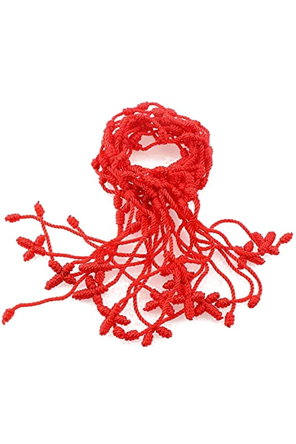 Braided Bracelet 12PCS Handmade Rope Kabbalah Bracelet 7 Knot String for Bracelet Buddhist String Bracelets for Women Men Boys Girl