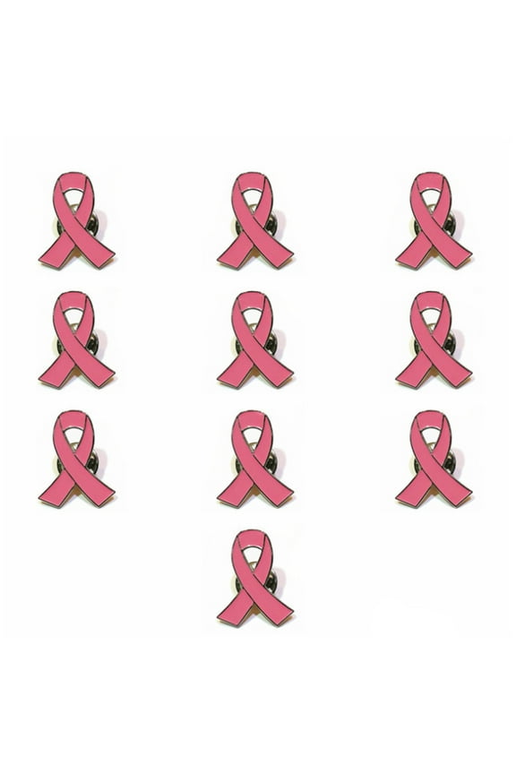 Brooch 10Pcs/Set Womens Jewelry Ribbon Brooch Pins Surviving Awareness Lapel Buttons Badges