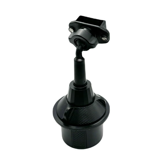 UNTERING Cup Holder Mount with Height Adjustment and MicHolder for Most Brand Handhelds Radio WalkieTalkie Car Mount