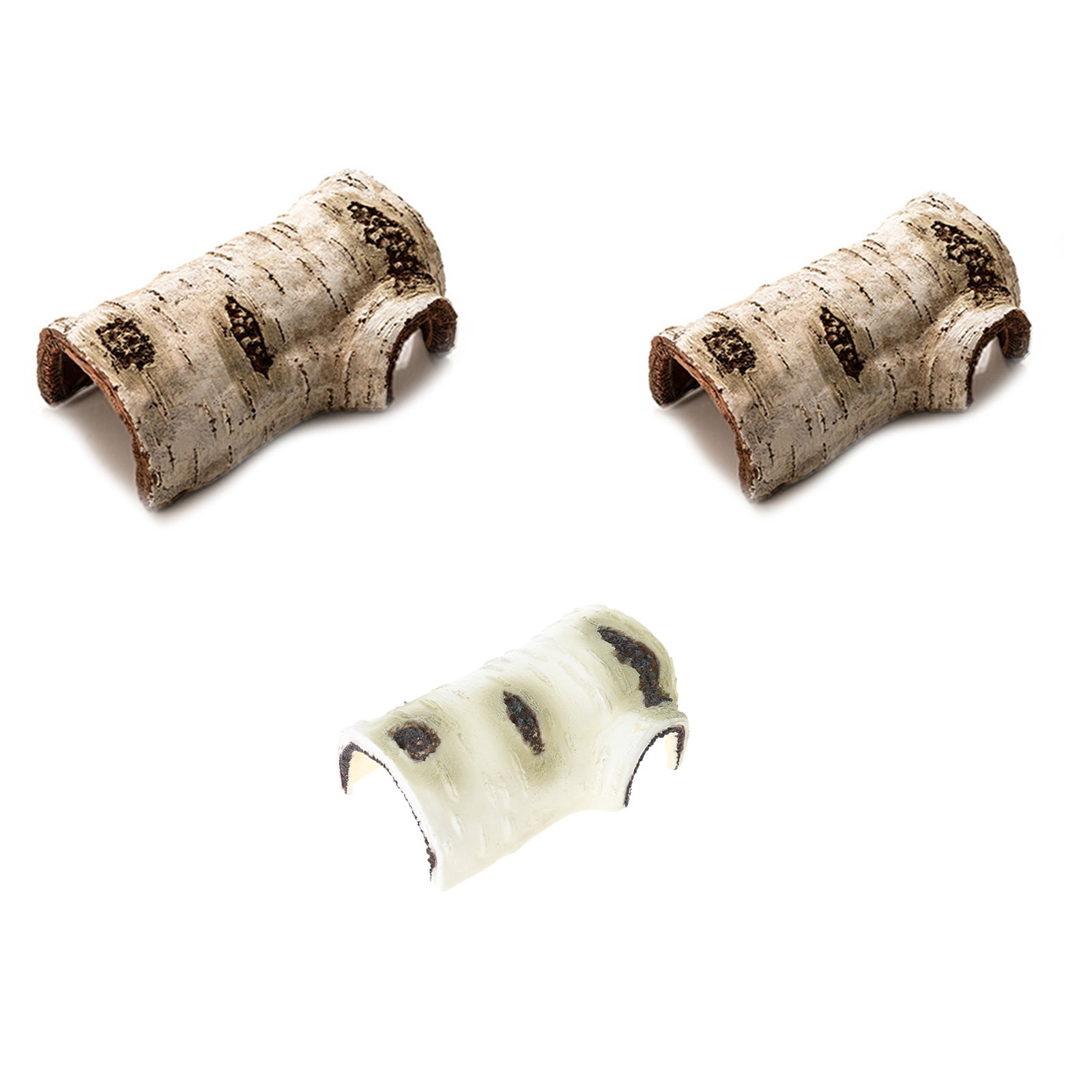 UNTERING Decorations Hide Cave Small Animal Hideaway Artificial Log ...