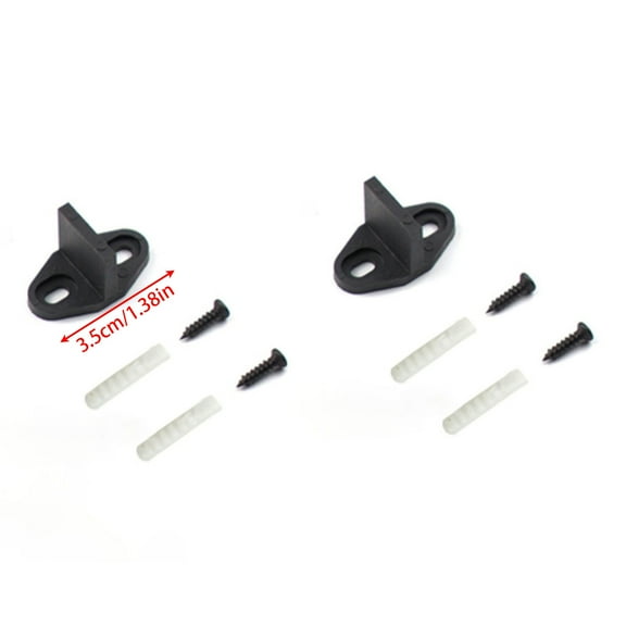 UNTERING Door Rails 2x Sliding Door Floor Guides Black Closet Door Guide Floor Mounted Bottom Track Guide For Sliding Doors