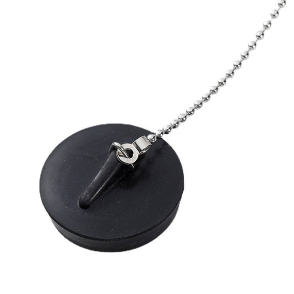 UNTERING Drain Plug Rubber Bath Plug with Chain Drain Stopper Handy Rubber Bath Plug for Kitchen & Bathroom Sinks 40mm