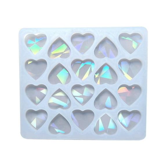 UNTERING Earring mold Heart Shaped Silicone Mold Ear Studs Epoxy Resin Casting Mould for Earrings Necklace Anklet Bracelet