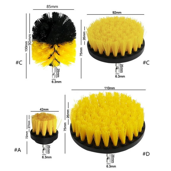 UNTERING Electric Drill Brush Round Scrubber Brushes Auto Tires Tools for Bathroom Surfaces Floor Grout Tile