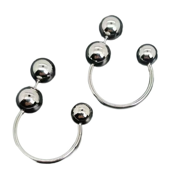 UNTERING Fashion Round Ball Hoop Earrings Front and Back Studs Earring Women Statement Ear Ornaments Handmade Jewelry Accessory