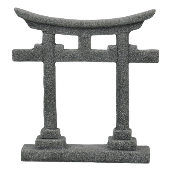 UNTERING Fish Tanks Decoration Aquariums Japanese Gate Ornament Garden Landscape Hideouts Cave House Accessories