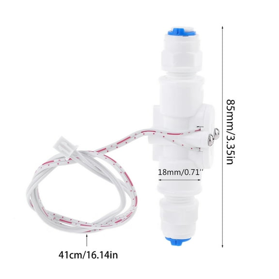 UNTERING Flow Sensors Portable 1/4" NPT Water Flow Practical PE Tube Liquid Flow Sensor for Water Dispenser and Water Purifier