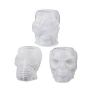 UNTERING Flower Pot Mould Concrete Flowerpot Mold Skull Shape Pen Holder Mold Cement Container Silicone Mold Succulent Planter Concrete Vase Mold