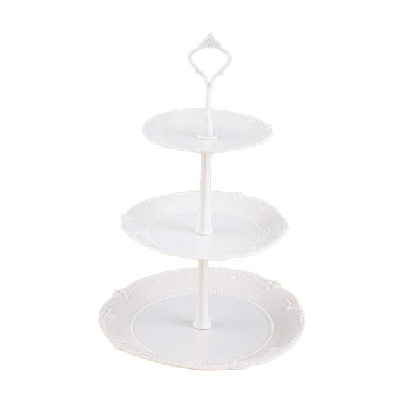 UNTERING Fruit Tray Stylish Afternoon Tea Tray Space Saving Fruit Plate Dessert Stand 3 Tiers Round Cake Racks For Home And Office Use