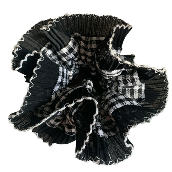 UNTERING Hair Band Vintage Lace Hair Scrunchies Updo Oversized Hair Scrunchy Elegant Hair Rope Scrunchy Women Ponytail Holder