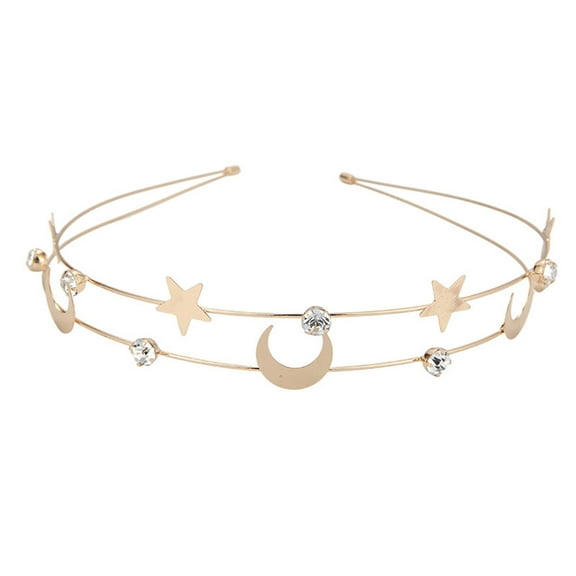 UNTERING Hairband Shining beautiful Hair Hoop Alloy Headband with Multi Layer Stage Party Women Styling Headwear