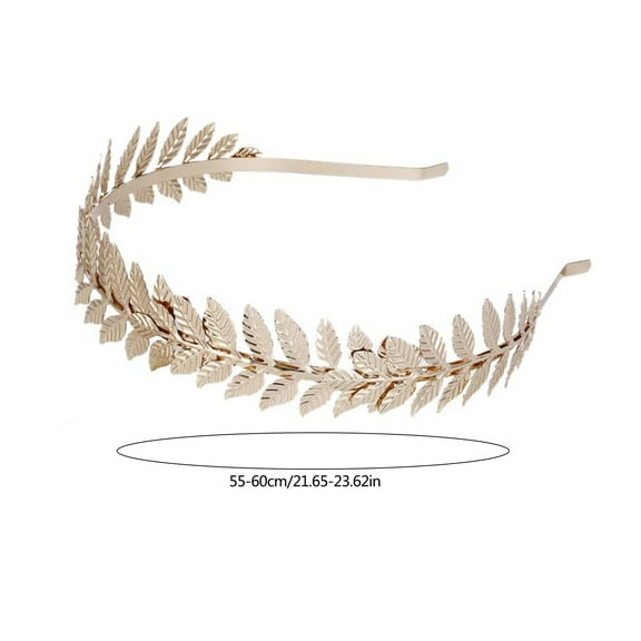 UNTERING Hairband Shinning Leaves Shape Headband for Cosplay Golden Silver Greek Hair Hoop Wedding Party Leaves