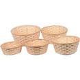 thumbnail image 1 of UNTERING Hand Basket Firm And Stylish Handwoven Round Bamboo Weaving Basket Handwoven Natural Fiber Basket For Shopping Picnic And Storage, 1 of 7