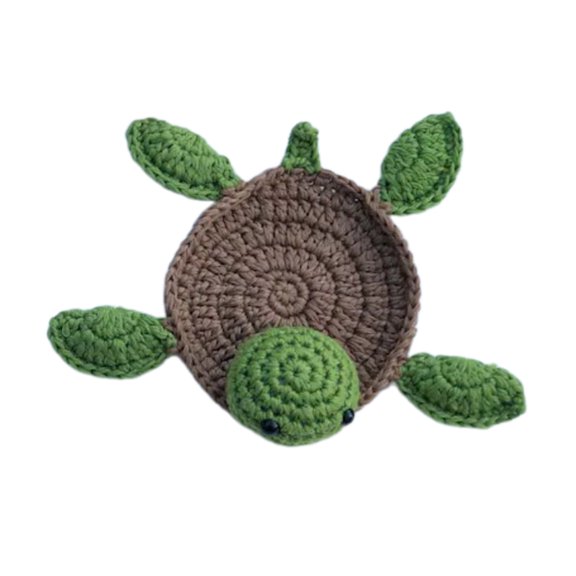UNTERING Heat Insulating Cup Mat Hand Knitted Coaster Delightful Turtle/Lamb Shape Cup Coaster Cup Pads Wool Material for Cup