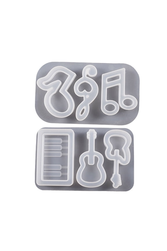 Instrument Note Quicksand Silicone Mold Resin Shaker Mold Pendant Keychain Jewelry Making Tools Craft Supplies