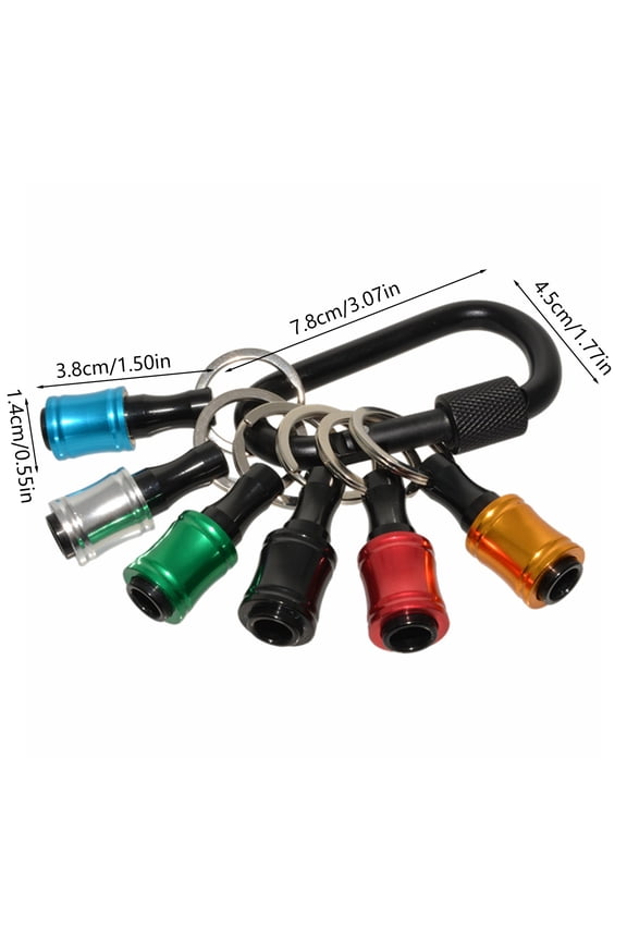 Keychain Extension Rod 1/4 Inch Shank Keychain Extension Screwdriver Bits Holder Socket Adapter Drill Bit Screw Adapter Fast Change Bit