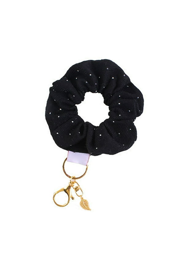 Keychain Fashionable Scrunchie Wristlet Keychain Charm Pendant Versatile Use Hair Tie Accessory for Trendy Women and Girls