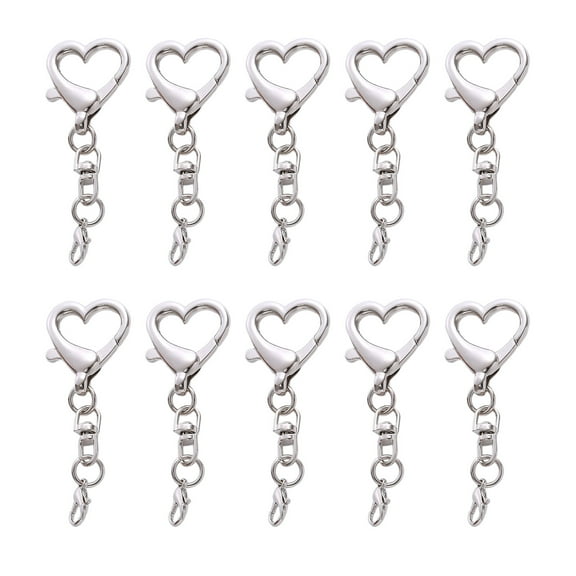 UNTERING Keychain Heart shaped Keychain Stylish Heart Keychain Pendant Connector for Jewelry Keyring Projects