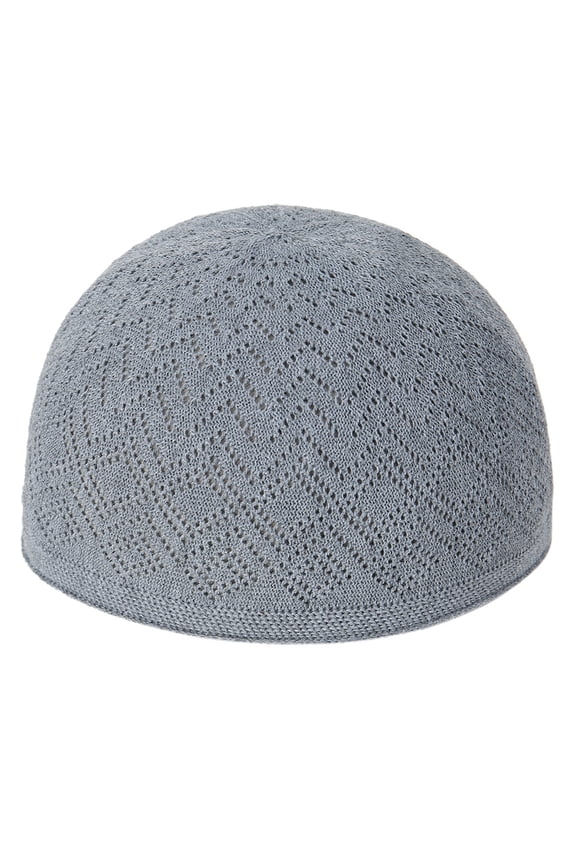 Knitted Hat Hollow out Knit Kufi for Adult Teens Muslims Breathable Casual Hat Handmade Hollow out Pray Keep Traditional Pray Hat