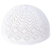 UNTERING Knitted Hat Hollow out Knit Kufi for Adult Teens Muslims Breathable Casual Hat Handmade Hollow out Pray Keep Traditional Pray Hat
