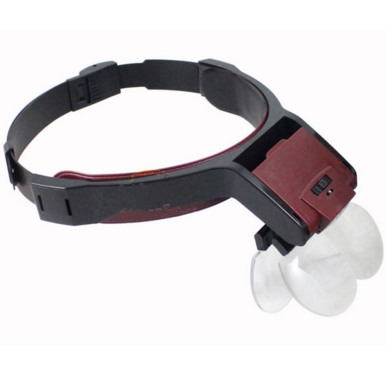 UNTERING LED Head Magnifiers,BatteryPowered Hands Frees Headband Glasses with LED Professional Jewelers Loupe