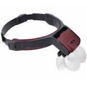 UNTERING LED Head Magnifiers,BatteryPowered Hands Frees Headband Glasses with LED Professional Jewelers Loupe