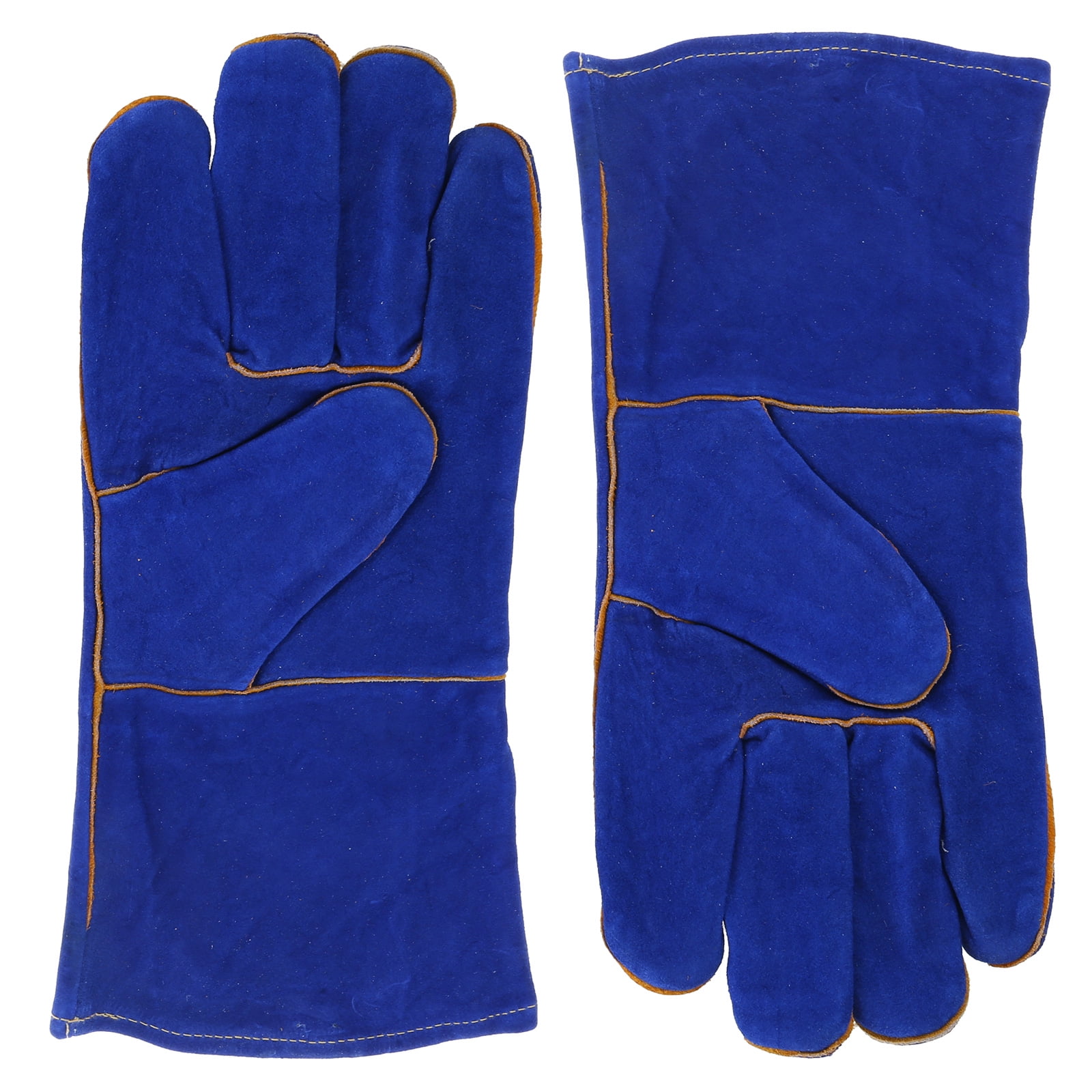 16" Welding Gloves - Extra Long Leather Gloves For MIG, Stick Welding & Fireplace Use