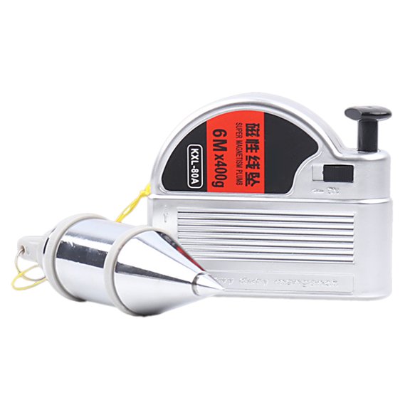 UNTERING Lift Hammer Magnetic Plumb Bob for w/ String Quick-stabilizing Hanging Wire Hammer Line Vertical Measuring Tool 3/6m Fix on Wood Mas