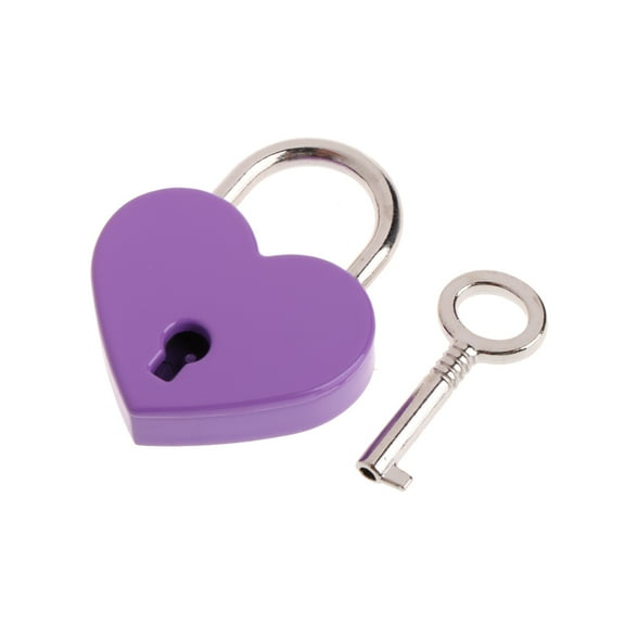UNTERING Lock Love Padlock Vintage Heart Shape Lock With for Key Metal for Wish Lock for Bag Suitcase Luggage Diary Book Jewelry
