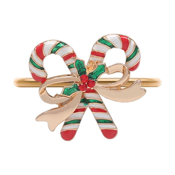UNTERING Metal Napkin Rings Elk Wreath Christmas Trees Napkin Holder Snowflake Napkin Buckle Holiday Wedding Table Decoration
