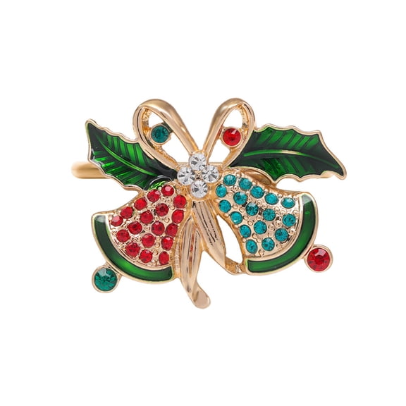 UNTERING Metal Napkin Rings Elk Wreath Christmas Trees Napkin Holder Snowflake Napkin Buckle Holiday Wedding Table Decoration