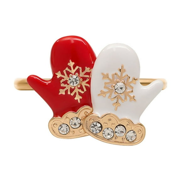 UNTERING Metal Napkin Rings Elk Wreath Christmas Trees Napkin Holder Snowflake Napkin Buckle Holiday Wedding Table Decoration