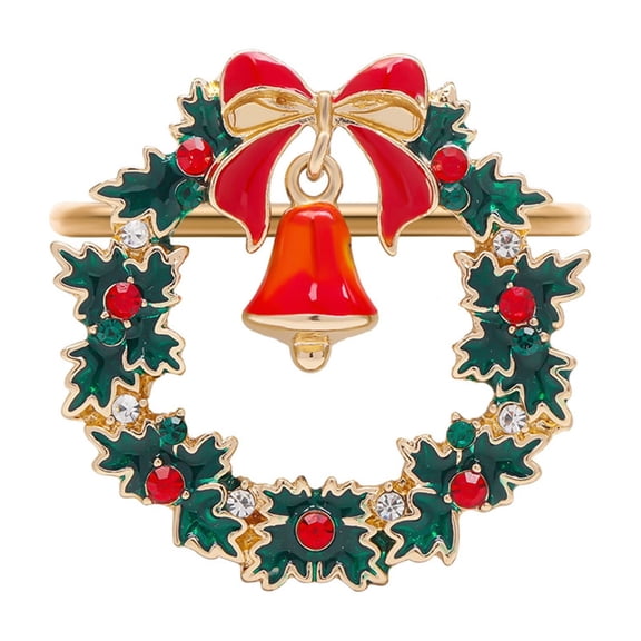 UNTERING Metal Napkin Rings Elk Wreath Christmas Trees Napkin Holder Snowflake Napkin Buckle Holiday Wedding Table Decoration