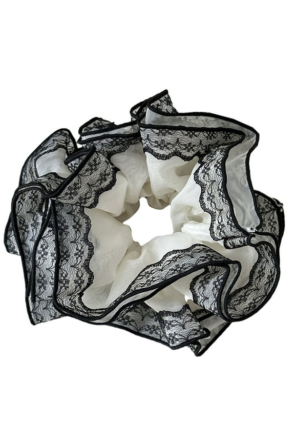 Multi Layer Lace Hair Scrunchies Thick Updo Oversized Hair Scrunchy Elegant Hair Rope Scrunchy Women Ponytail Holder