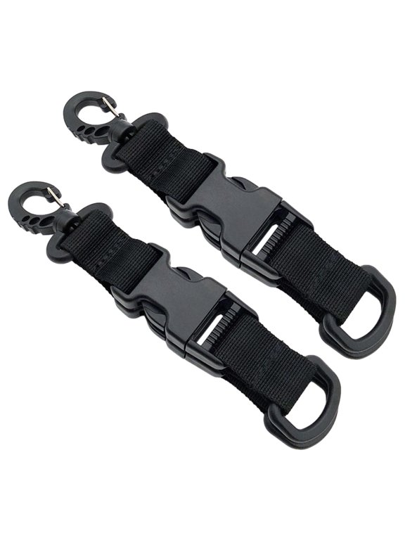 Nylon Webbing Backpack Hook Multifunctional Carabiner D-Shaped Keychain Double-Split Hanging Buckle