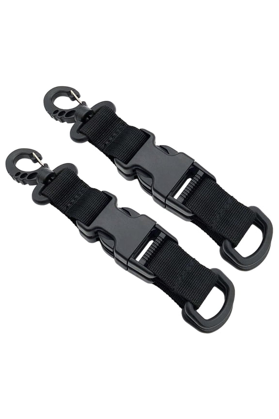 Nylon Webbing Backpack Hook Multifunctional Carabiner D-Shaped Keychain Double-Split Hanging Buckle