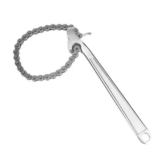 UNTERING Oil Filter Wrench Multi-Purpose Car Heavy Duty Ratcheting Chain Wrench Reversible Oil Filter Pipe Fitting Tools Fine Tooth Grip Adjustable