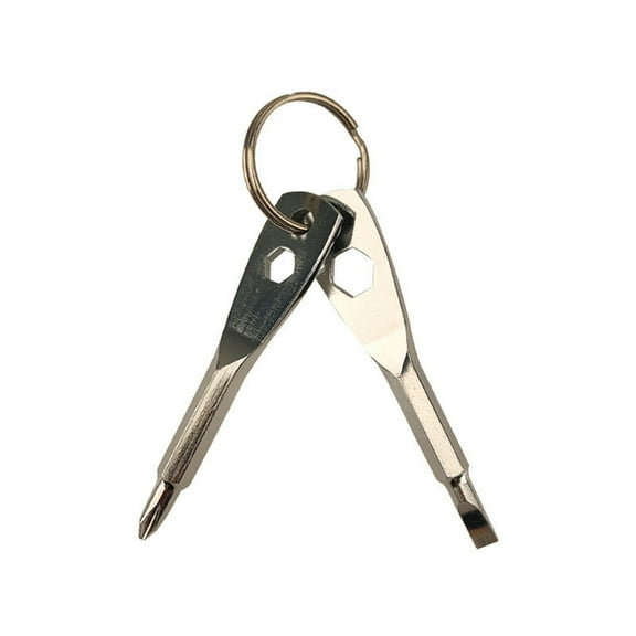 UNTERING Portable Screwdriver Keychain Multifunction Set Nut Driver Wrench Repair Hand Tool Pocket Screwdrivers Flat/